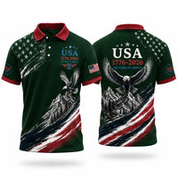 USA 1776–2026 250 Years Of Liberty Patriotic Polo Shirt
