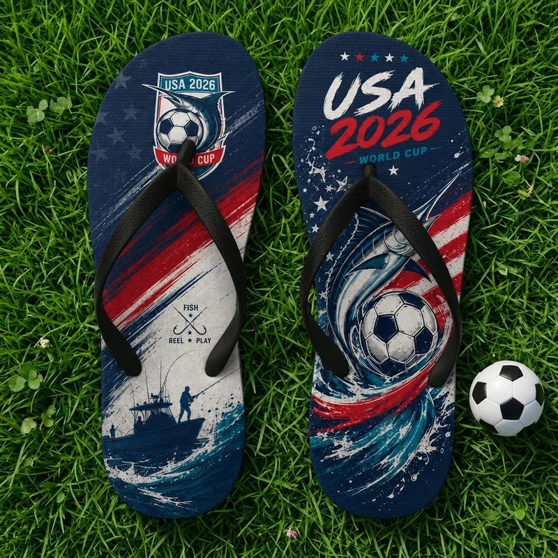 USA 2026 World Cup Fishing Flip Flops