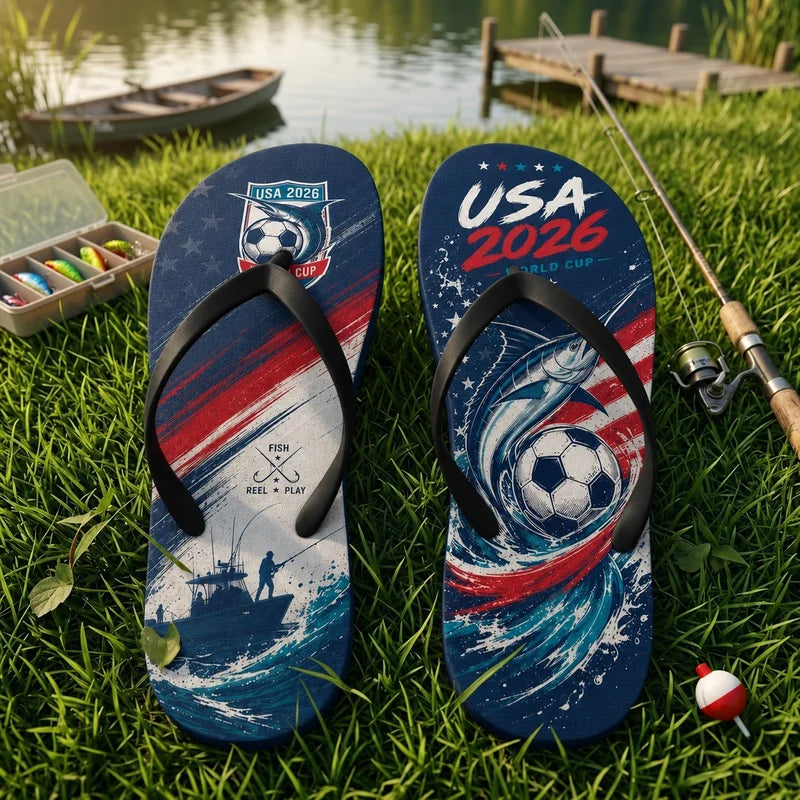 USA 2026 World Cup Fishing Flip Flops