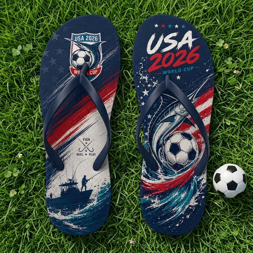 USA 2026 World Cup Fishing Flip Flops