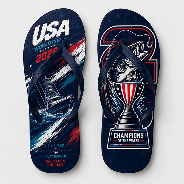 USA 2026 World Cup Fishing Flip Flops