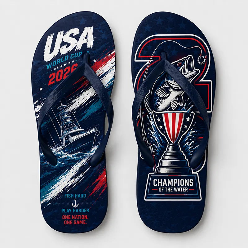 USA 2026 World Cup Fishing Flip Flops