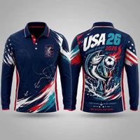 USA 2026 World Cup Fishing Polo Long Sleeve Shirt