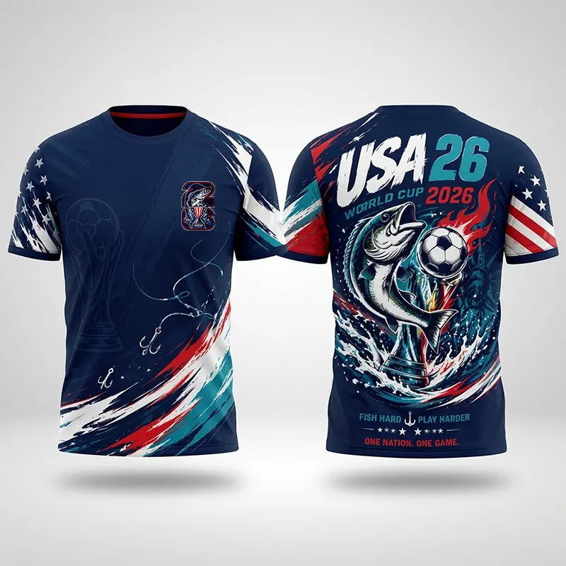 USA 2026 World Cup Fishing T-Shirt
