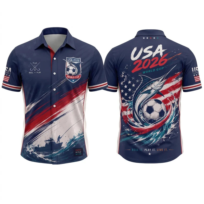 USA 2026 World Cup Fishing Hawaiian Shirt