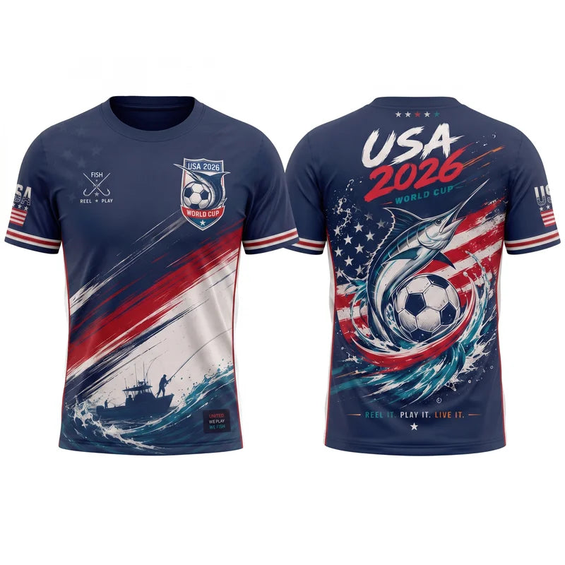 USA 2026 World Cup Fishing T-Shirt