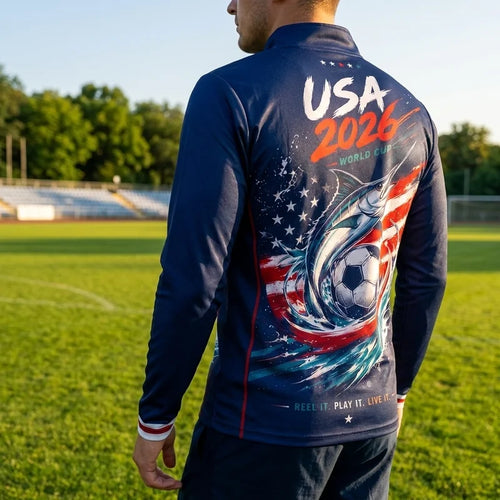 USA 2026 World Cup Fishing Zip Long Sleeve Shirt