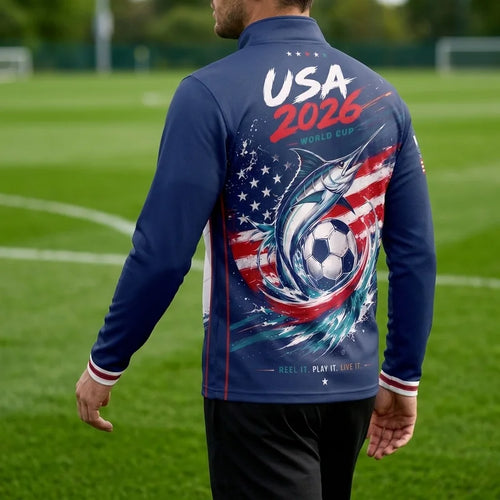 USA 2026 World Cup Fishing Zip Long Sleeve Shirt