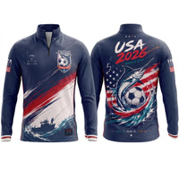USA 2026 World Cup Fishing Zip Long Sleeve Shirt