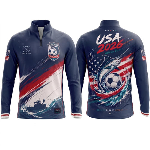 USA 2026 World Cup Fishing Zip Long Sleeve Shirt
