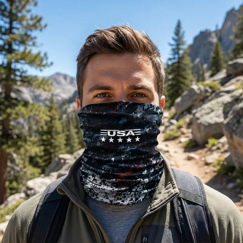 USA 250 Anniversary Patriotic Camo Neck Gaiter