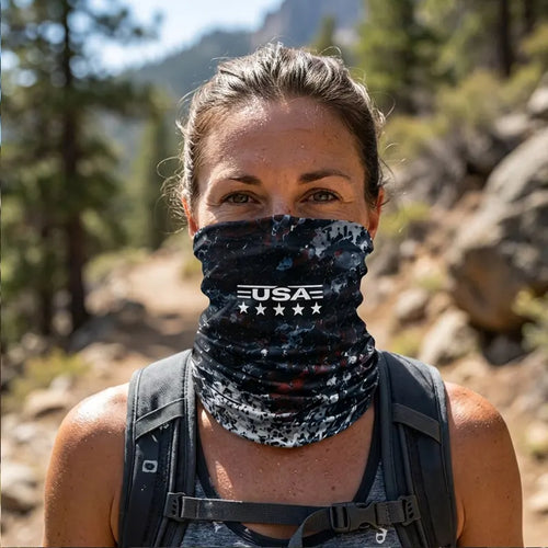 USA 250 Anniversary Patriotic Camo Neck Gaiter