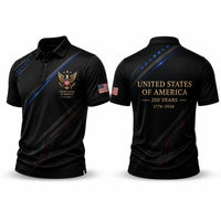 USA 250 Anniversary Patriotic Eagle Polo Shirt
