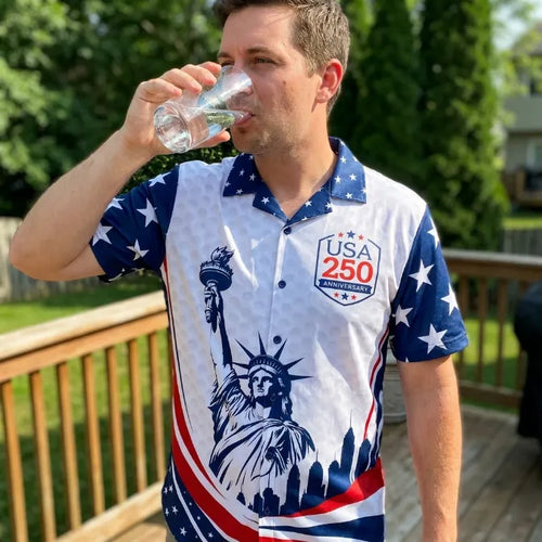 USA 250 Anniversary Statue of Liberty Hawaiian Shirt