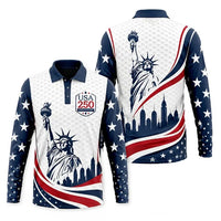 USA 250 Anniversary Statue of Liberty Polo Long Sleeve Shirt