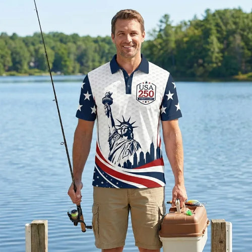 USA 250 Anniversary Statue of Liberty Polo Shirt