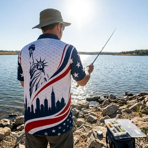 USA 250 Anniversary Statue of Liberty Polo Shirt