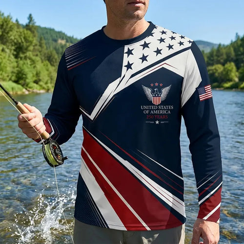 USA 250 Patriotic Eagle Long Sleeve Shirt