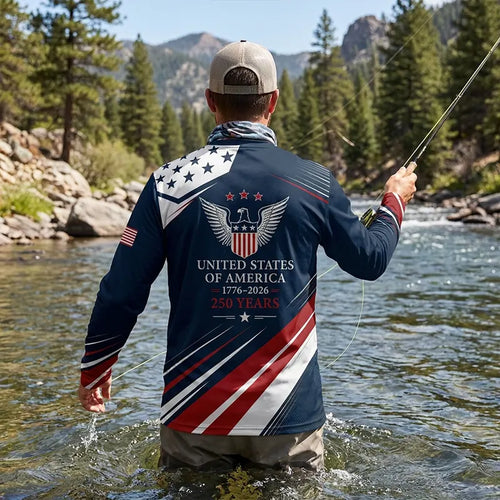 USA 250 Patriotic Eagle Long Sleeve Shirt