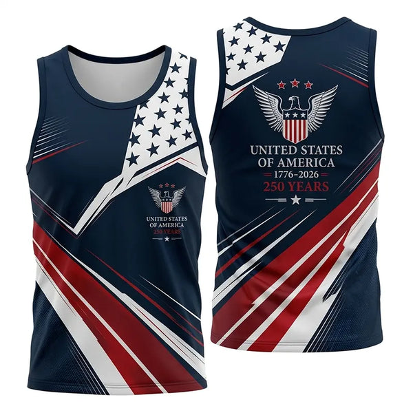 USA 250 Patriotic Eagle Tank Top