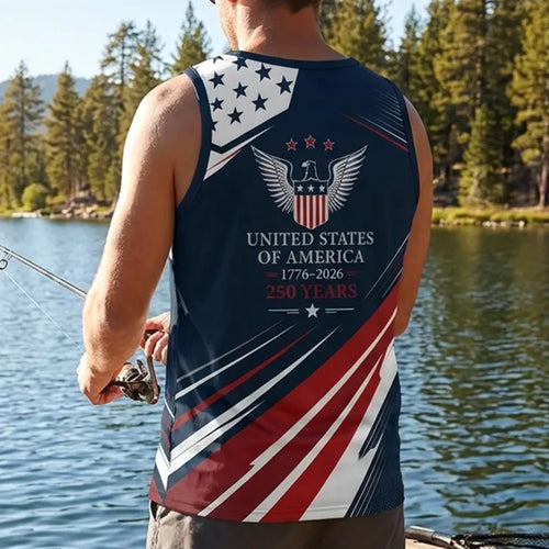 USA 250 Patriotic Eagle Tank Top