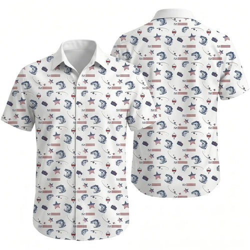 USA 250th Anniversary American Fishing Heritage Hawaiian Shirt