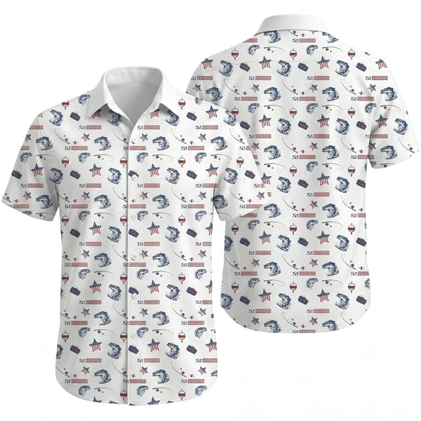 USA 250th Anniversary American Fishing Heritage Hawaiian Shirt