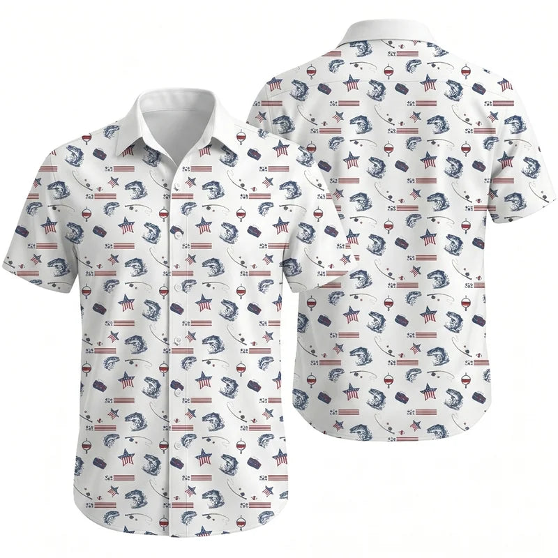 USA 250th Anniversary American Fishing Heritage Hawaiian Shirt