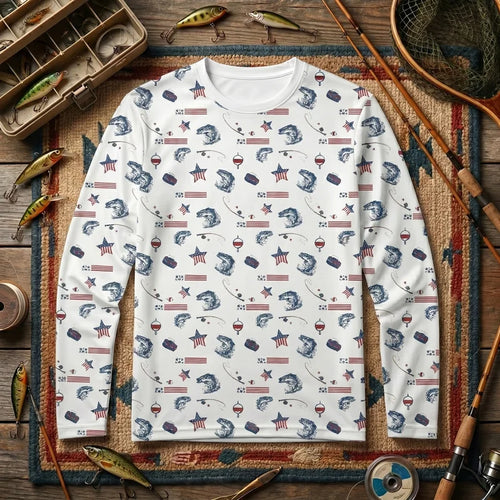 USA 250th Anniversary American Fishing Heritage Long Sleeve Shirt