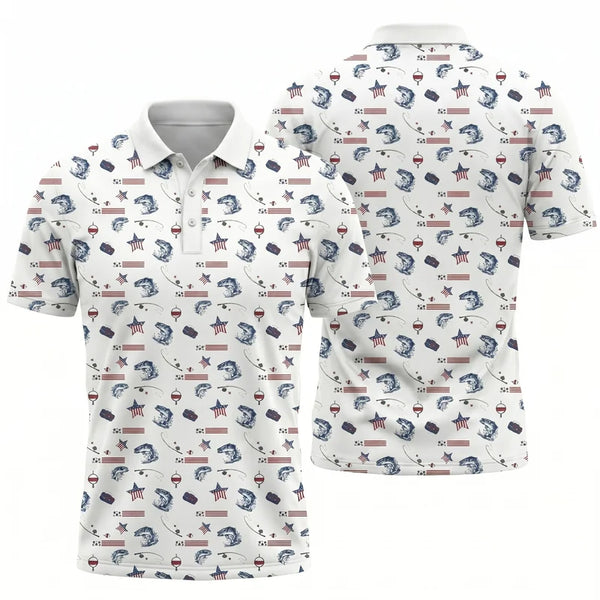 USA 250th Anniversary American Fishing Heritage Polo Shirt