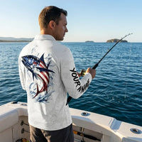 USA 250th Anniversary American Fishing Polo Long Sleeve Shirt