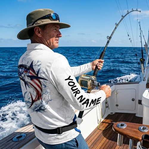 USA 250th Anniversary American Fishing Polo Long Sleeve Shirt