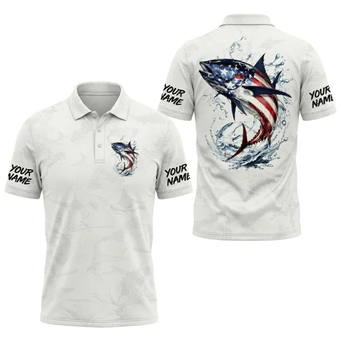 USA 250th Anniversary American Fishing Polo Shirt