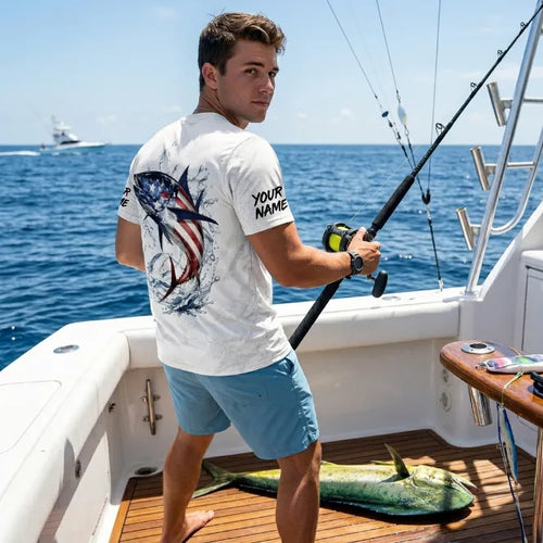USA 250th Anniversary American Fishing T-Shirt