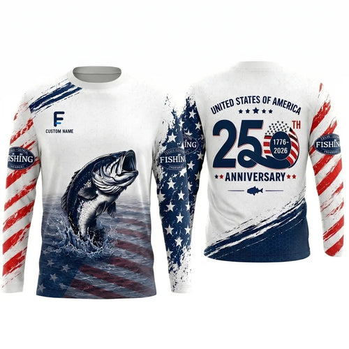 Personalized USA 250th Anniversary Fishing Apparel