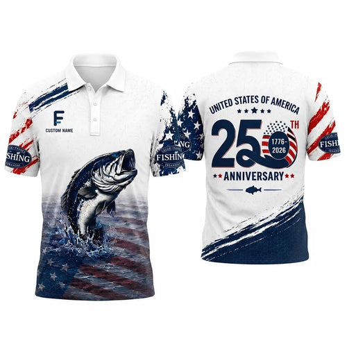 Personalized USA 250th Anniversary Fishing Apparel