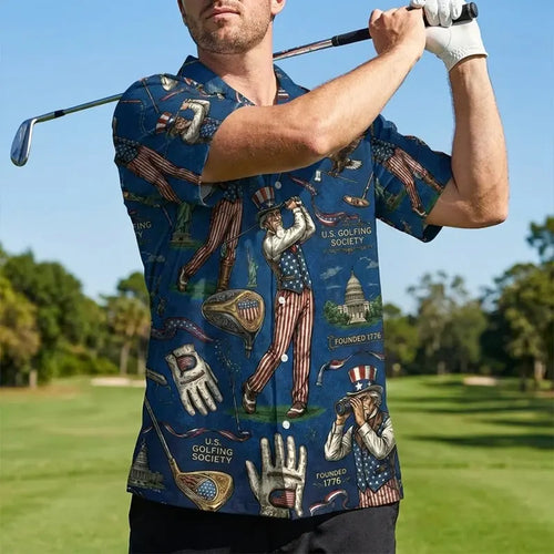 USA Golfing Society 1776 Patriotic Hawaiian Shirt