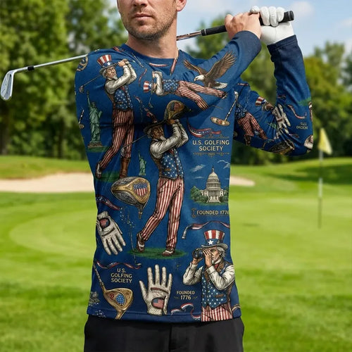 USA Golfing Society 1776 Patriotic Long Sleeve Shirt