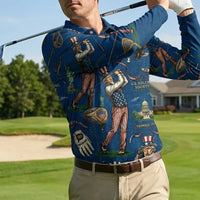 USA Golfing Society 1776 Patriotic Polo Long Sleeve Shirt