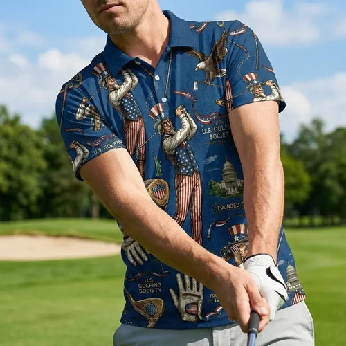 USA Golfing Society 1776 Patriotic Polo Shirt