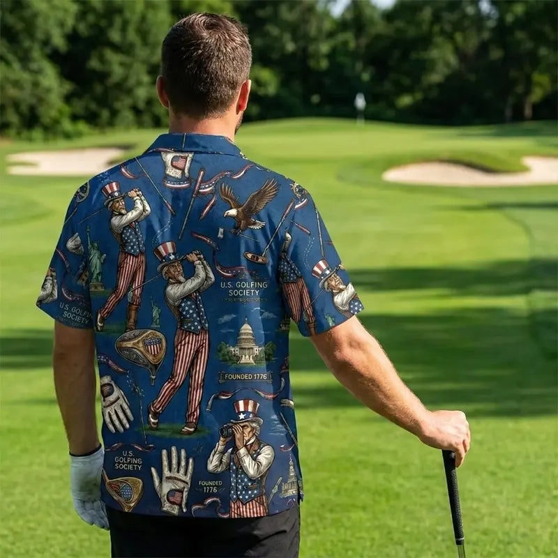 USA Golfing Society 1776 Patriotic Polo Shirt 2026
