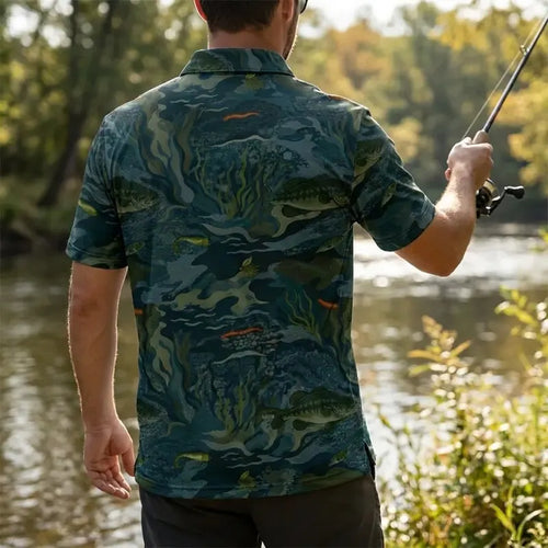 Underwater Camo Fishing Hawaiian Shirt