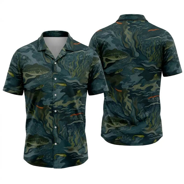 Underwater Camo Fishing Hawaiian Shirt 2026