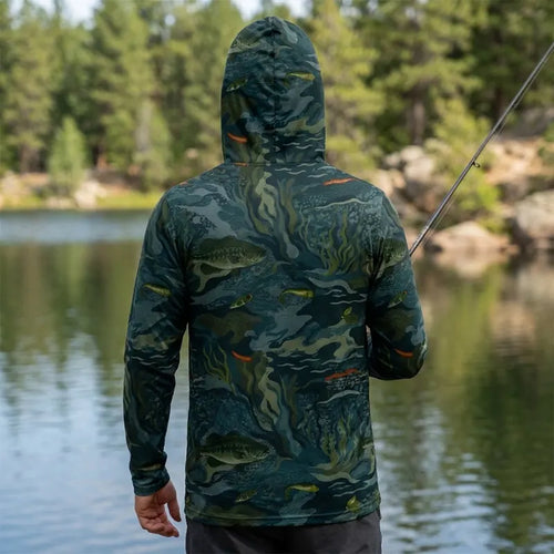 Underwater Camo Fishing Hoodie