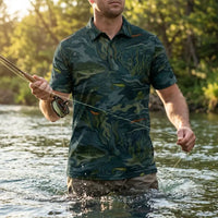 Underwater Camo Fishing Polo Shirt