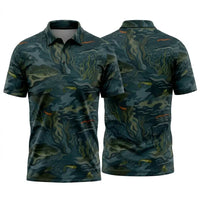 Underwater Camo Fishing Polo Shirt