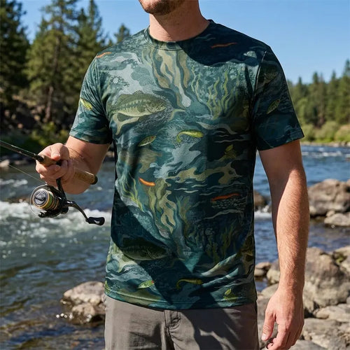 Underwater Camo Fishing T-Shirt