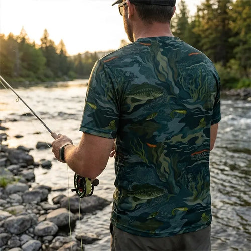 Underwater Camo Fishing T-Shirt