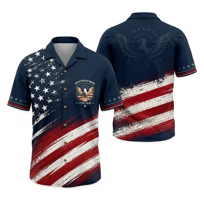 United States Of America 1776–2026 Patriotic Hawaiian Shirt