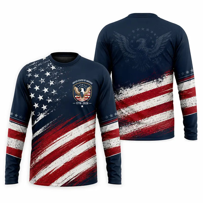 United States Of America 1776–2026 Patriotic Long Sleeve Shirt